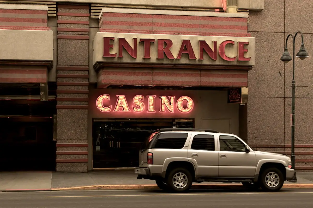 Casino entrance and hotel arrival area