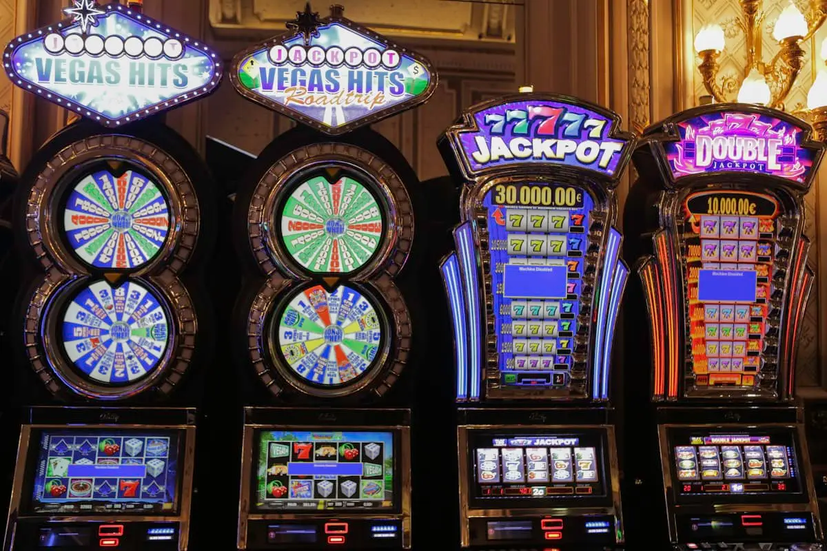 Colourful casino slot machines