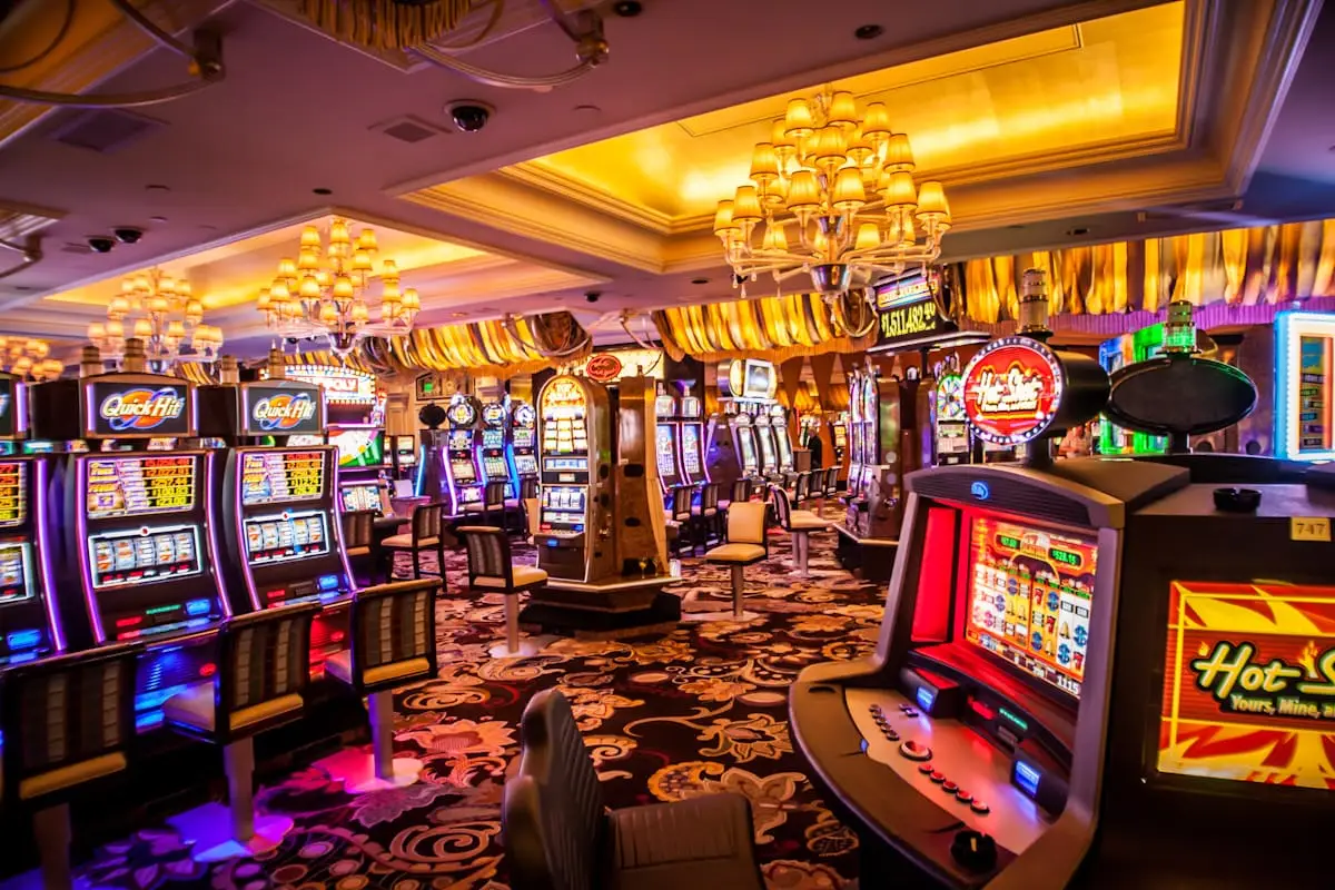 Casino gaming floor with slot machines
