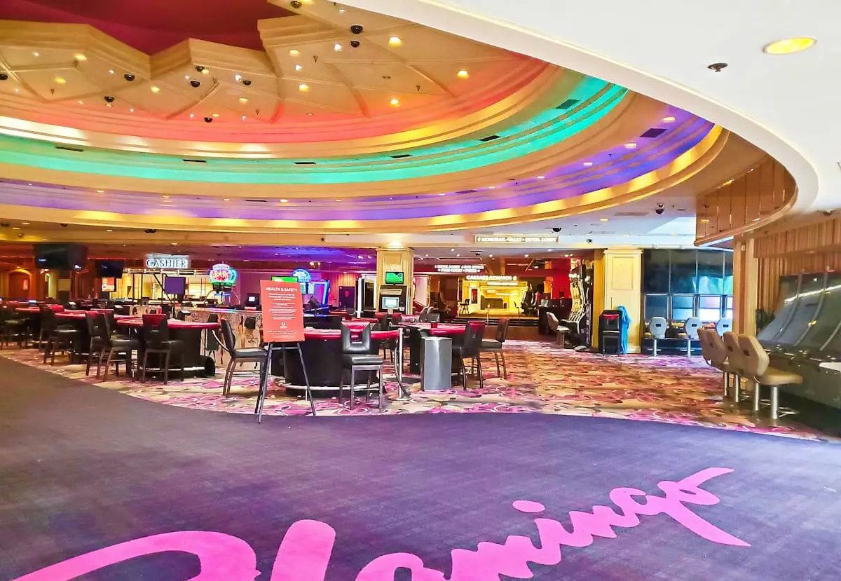 Spacious casino hall and gaming area